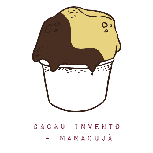 mu gelato sabor cacau invento mais maracujá